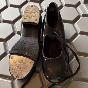 Capezio Black Patent Tap Mary Jane Shoes